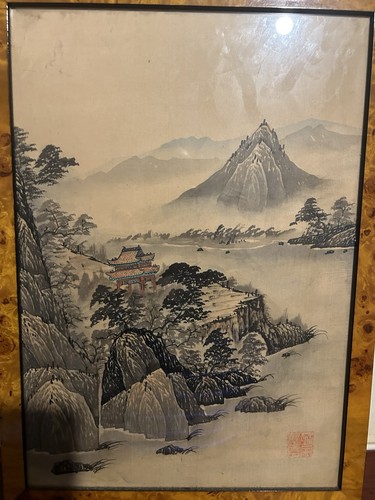 Vintage chinese landscape - vintage,