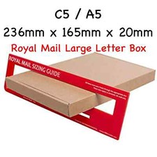 Large Letter Cardboard Boxes Royal Mail Mailing Postal Small PIP C5 A5 Size DVD