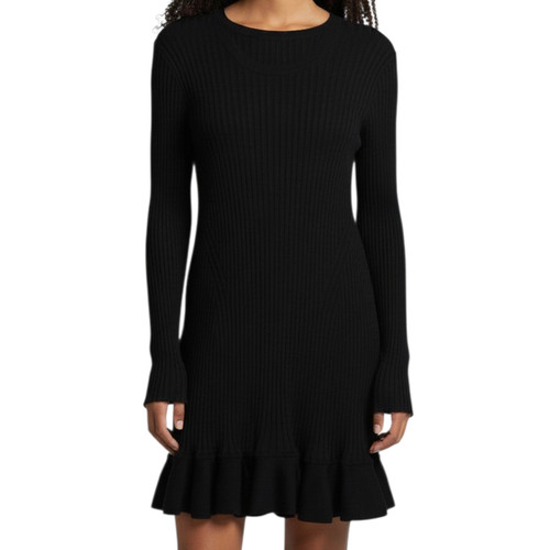 Women black ribbed - me+em,
