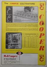 Original WJ Cooper Spring Tine Cultivators Single Sheet Brochure, AF