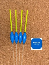 Pole Floats. Hand made 0.4g Paste pole floats 2mm Yellow Tip x4