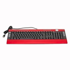 Saitek QWERTY Multimedia USB keyboard, Ergonomic Slimeline,  Built in Wrist rest