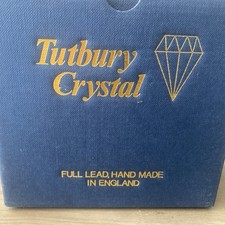 Tutbury Crystal Two Full Lead Hand Made In England Glasses In Box Vintage