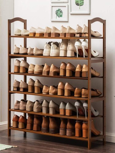 Bamboo shoe rack footwear - shoe,