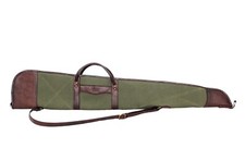 Canvas Leather Shotgun Slip Padded Gun Bag Hunting Shooting Gun Carry Case UK