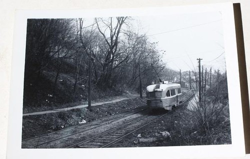 Trolley street cars tracks - trolley, on