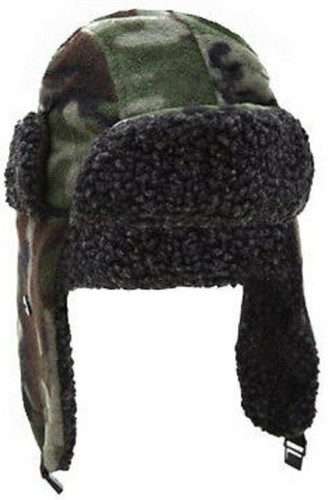 Camo fleece trapper hat - trapper,