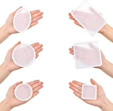  6pcs Epoxy Resin Casting Moulds Silicone Coaster Moulds Jewelry Making DIY 