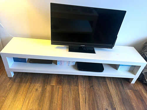 White wood stand - white,