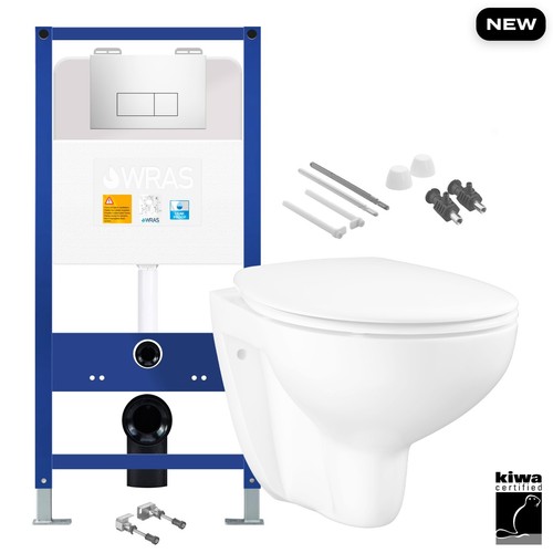 Wall hung toilet pan - hung, seat