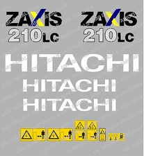 HITACHI ZAXIS 210LC DIGGER DECAL STICKER SET WITH SAFETY WARNING SIGNS