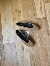 Zara Brown Split Suede Leather Ballerina Flat Shoes UK3 EU36 US6 # 641