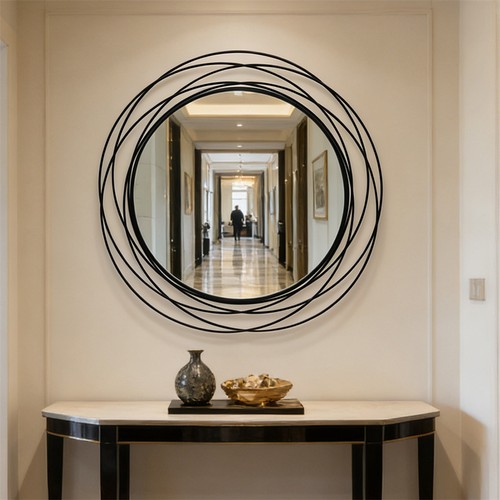 Creative round wire - wire, framed