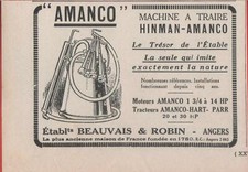 Machine a traire Hinman-Amanco. Advertising  1924