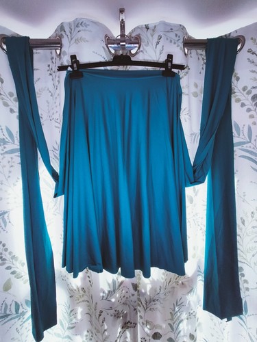 Teal mid length multi - teal,, length,