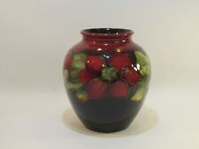 WILLIAM MOORCROFT FLAMBE POTTERY 'CLEMATIS' PATTERN VASE - 15 CM TALL - SIGNED
