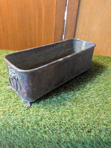 Vintage copper trough planter