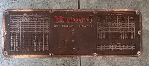 Myford lathe stand thread - lathe,