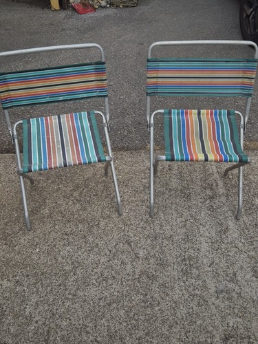 Vintage deck chairs - 2x,