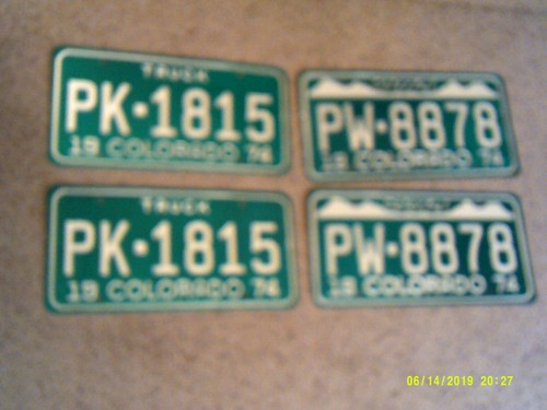1974 colorado license plates - colorado,