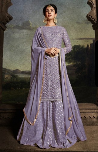 Lavender and gold embroidered - lavender,