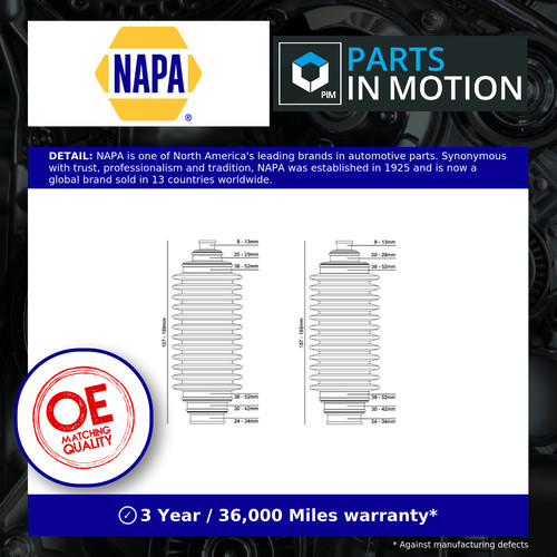Steering rack boot fits - steering, toyota