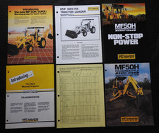 (6) 1983-90 MASSEY-FERGUSON "MF 50H INDUSTRIAL LOADER TRACTOR" CATALOG BROCHURES