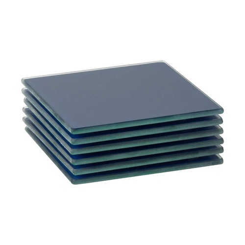 Square glass coasters 10cm - 6x,