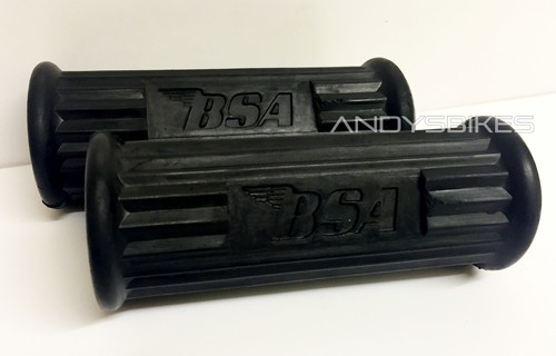 Black footrest rubbers with - black,