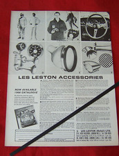 LES LESTON RACING EQUIPMENT RALLY LAMP JACKET - 1968 ORIGINAL VINTAGE ADVERT