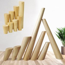 4pcs Wooden Table Legs Tapered Oak Beech Chair Stool Chest Sofa Furniture Feet