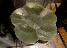 Jadeite Hardstone Carved Flower Shaped Plate Dish China Chinese