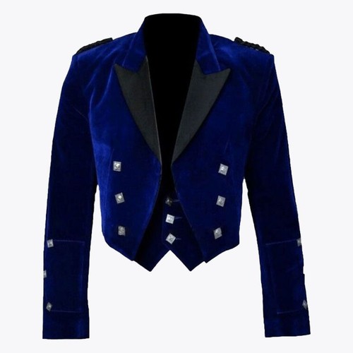 Blue velvet kilt - kilt, mens