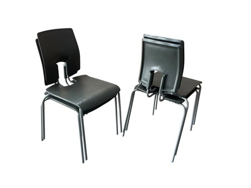 Hille grey plastic stacking - hille*,