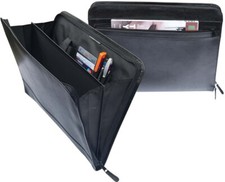 A4 Zipped Underarm Folder Business Leather Document Case Bag Portfolio