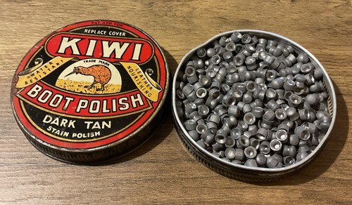 Vintage kiwi boot - polish, tin