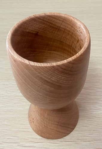 Hand turned wooden - wooden, goblet