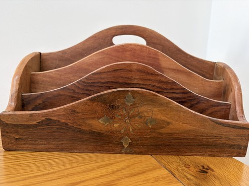 Wooden letter rack with three - rack,