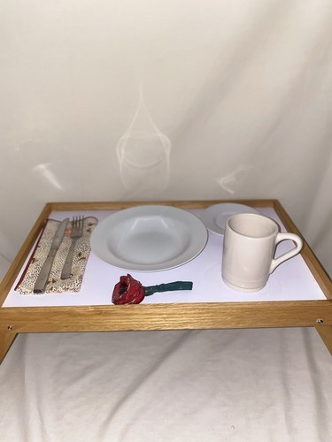 Folding wood bed - wood, tray