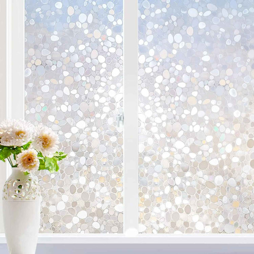 Rainbow frosted window - rainbow, film