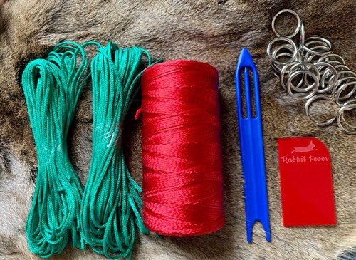 75m red braided nylon twine - red,