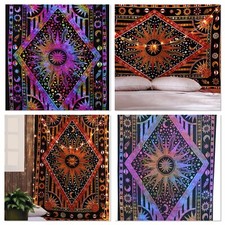 Indian Tapestry Wall Hanging Celestial Hippie Bedspread Throw Bohemian Cover UK