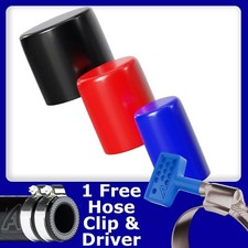 End Cap Silicone Rubber Blanking Stopper Cover Pipe & FREE HOSE CLIP & DRIVER
