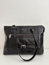 LADIES ASHWOOD BLACK GENUINE LEATHER LARGE HANDBAG SHOULDER BAG RRP £120
