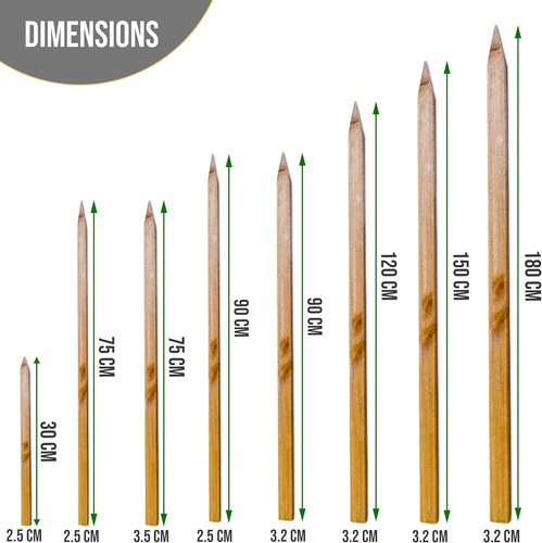 Garden stakes thick wooden - thick,