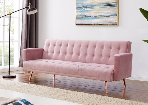 Velvet sofa bed seater - sofa, 3