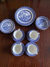 Broadhurst Ironstone Staffordshire Willow Blue White Pattern Set