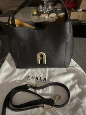 Beautiful furla Bag. Black Leather With Cross Body Strap BNWT