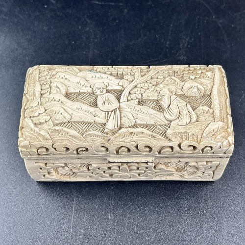 Antique cinnabar ivory - cinnabar,
