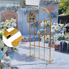 Gold Metal Arch Stand for Weddings, Parties, and Events - Easy to Assemble